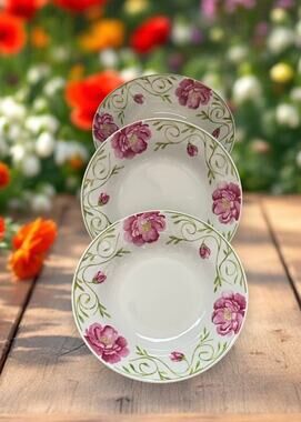 Set of 3 Coupe Soup Bowl By GIBSON DESIGNS 8”